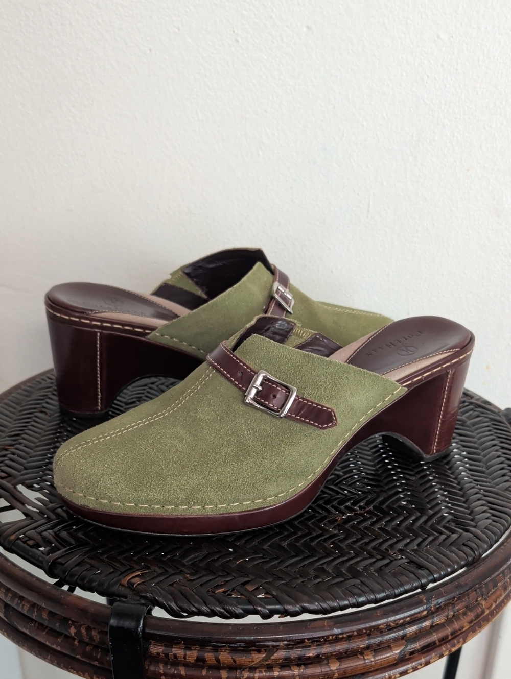Cole Haan Cordelia Green Heels Women Size 8 B